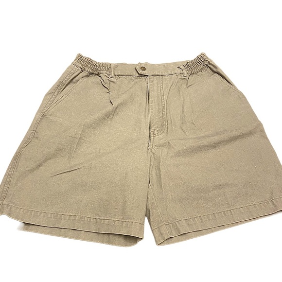 Cabela's Other - Cabela’s Dark Khaki Pull On Elastic Sides Organic Cotton Shorts Size Medium.